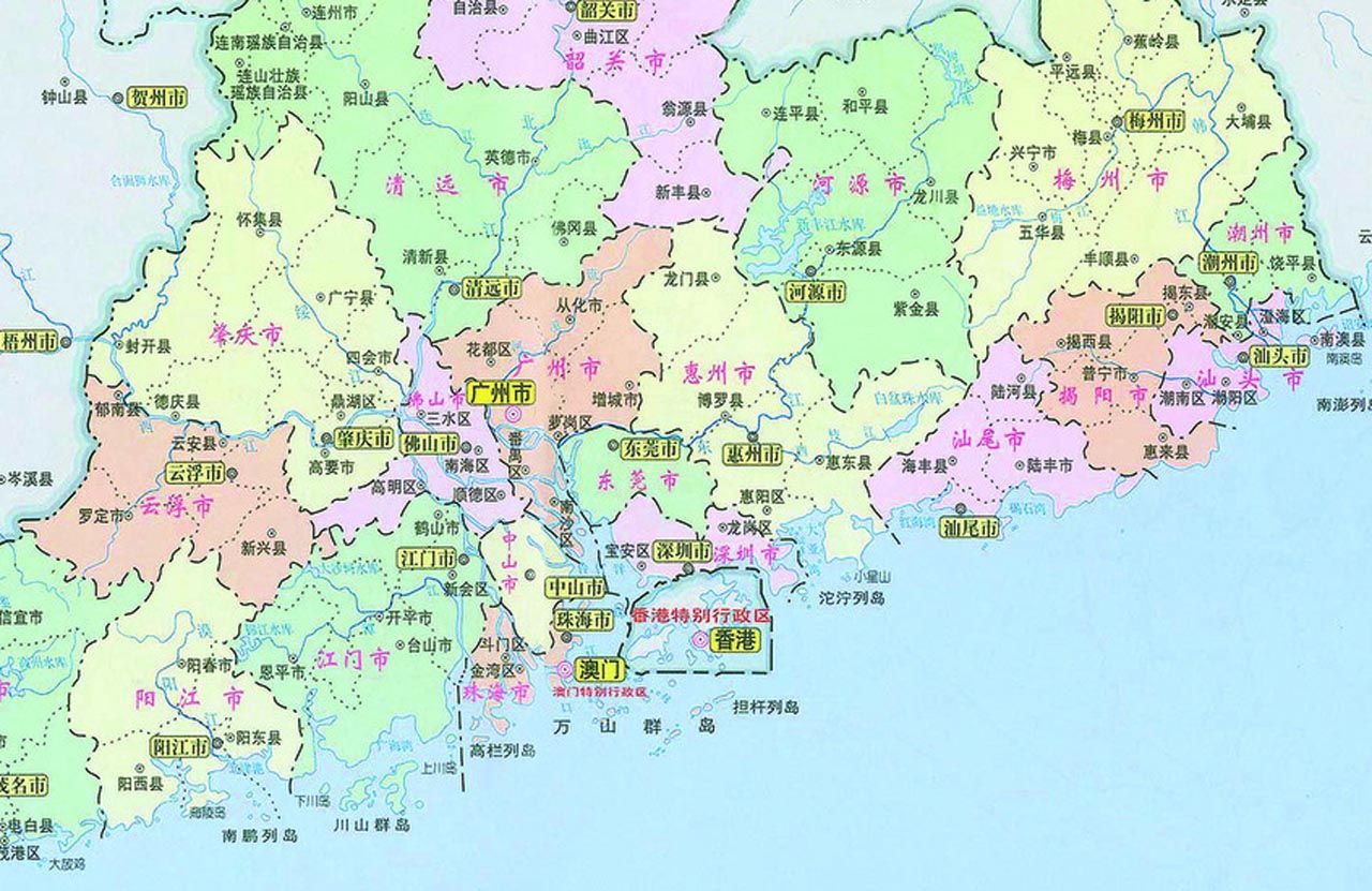 广东省地图(1:850000最新版)