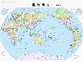 世界地理全图-学生专用-防水耐磨撕不烂赠3M双面胶贴