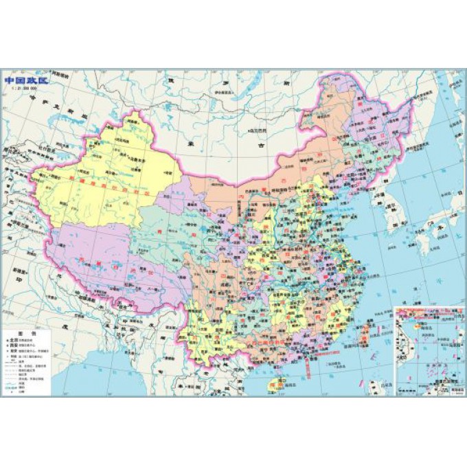 中华人民共和国地图(1:6700000)