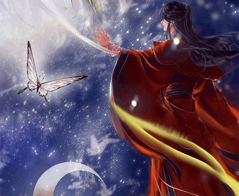 《天官赐福漫画 绘师印签 银蝶书签 角色贴纸 飞机盒 天官赐福漫画